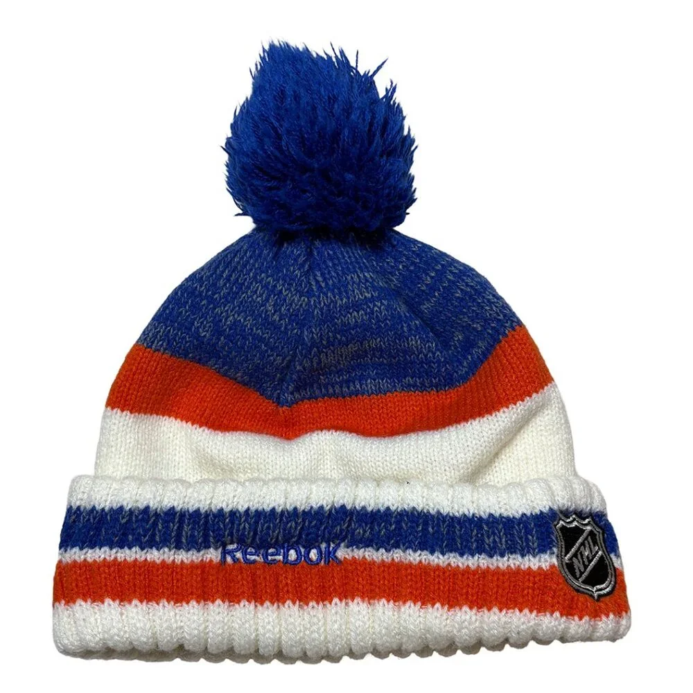 New York Islanders Reebok Center Ice Pom Beanie NHL Knit Hat